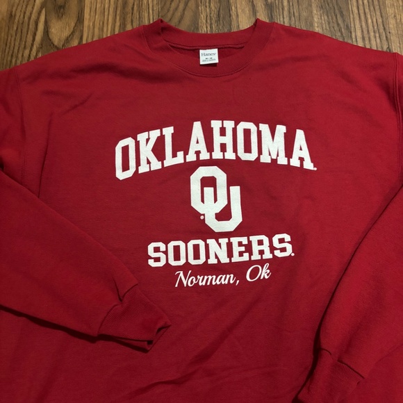 Oklahoma Sooners PullOver Sweatshirt * Men’s Medium Or Woman Large * Like NEW - Picture 7 of 9
